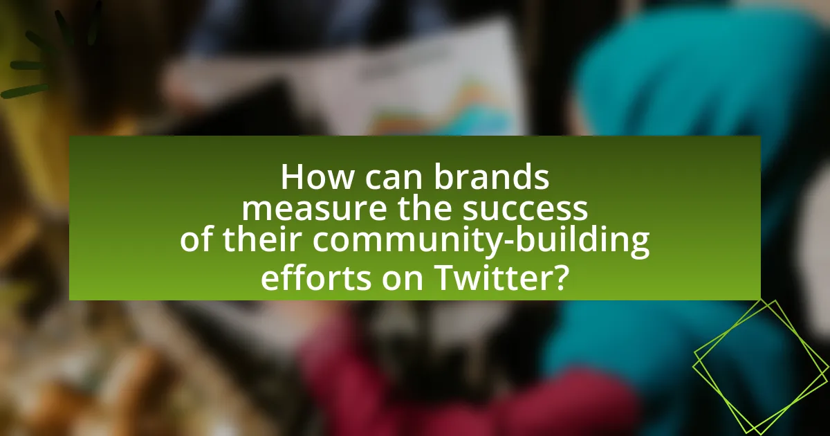 How can brands measure the success of their community-building efforts on Twitter?